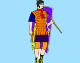 Desenho Soldado romano pintado por marti
