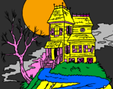 Desenho Casa encantada pintado por nico
