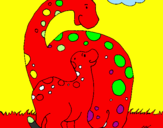 Desenho Dinossauros pintado por antonio