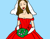 Desenho Noiva pintado por -Patrícia-