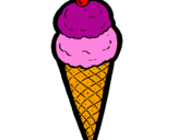 Desenho Cone de gelado pintado por THA =]