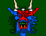 Desenho Cara de dragão pintado por pedrob