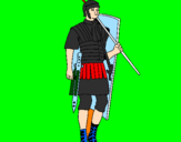 Desenho Soldado romano pintado por thales