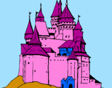 Desenho Castelo medieval pintado por leticia