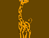 Desenho Girafa pintado por fofa