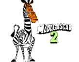 Desenho Madagascar 2 Marty pintado por diego bosta