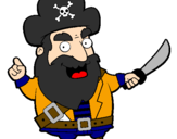 Desenho Pirata pintado por patrick