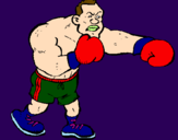 Desenho Boxeador pintado por helena