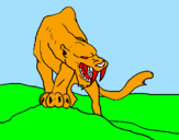 Desenho Tigre com dentes afiados pintado por lucasimbroisi