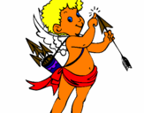 Desenho Cupido  pintado por anjo da jú