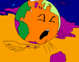 Desenho Terra doente pintado por HELDER