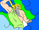 Desenho Zeus pintado por denisa 