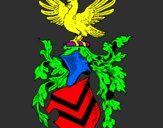 Desenho Escudo de armas e águia pintado por BDB