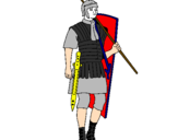 Desenho Soldado romano pintado por lidia