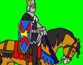Desenho Cavaleiro a cavalo pintado por David