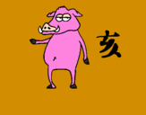 Desenho Porco pintado por kaiqui