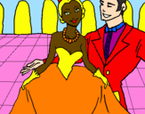 Desenho Princesa e príncipe no baile pintado por ygor cezar