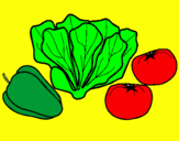 Desenho Verduras pintado por Luise B. Gaio