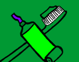 Desenho Escova de dentes pintado por talitinha 4 aninho