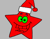 Desenho estrela de natal pintado por joyce