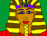 Desenho Tutankamon pintado por isadora