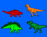 Desenho Dinossauros de terra pintado por Tiago