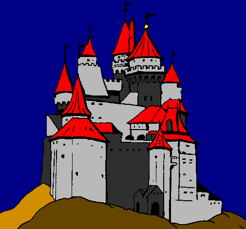 Desenho Castelo medieval pintado por Zamuron