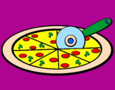 Desenho Pizza pintado por anónimo