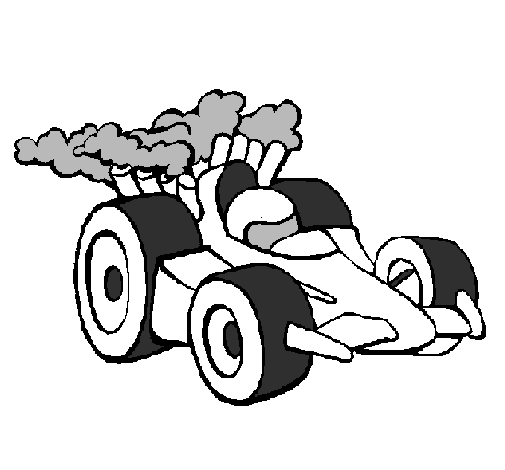 Desenho Carro de Fórmula 1 pintado por carrinho 7