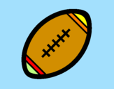 Desenho Bola de futebol americano II pintado por JÚLIA RODRIGUES