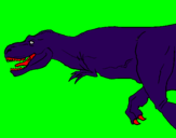 Desenho Tiranossaurus Rex pintado por T-REX