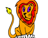 Desenho Leão pintado por NICK