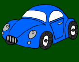 Desenho Carro de brinquedo pintado por fusca do vovô manoel