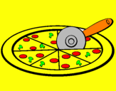 Desenho Pizza pintado por RAFAEL