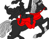 Desenho Cavaleiro a cavalo pintado por cavaleiro negro