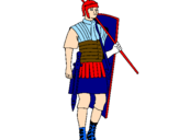 Desenho Soldado romano pintado por wendel k   