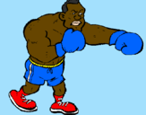 Desenho Boxeador pintado por Piter