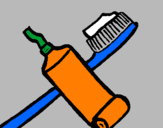 Desenho Escova de dentes pintado por BEATRIZ