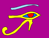 Desenho Olho de hórus pintado por Ana Catarina