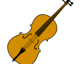 Desenho Violino pintado por leticiaa