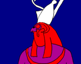 Desenho Horus pintado por FILIPE  E PAPAI
