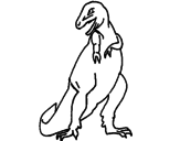 Desenho Tiranossauro rex pintado por Dinoussauro Canguru