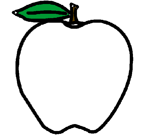 Desenho Maçã pintado por maça