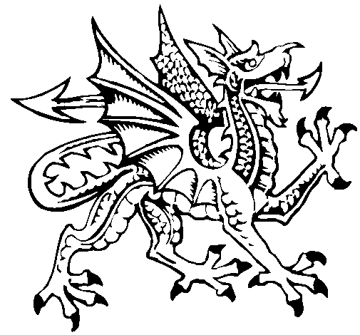 Desenho Dragão agressivo pintado por avatar