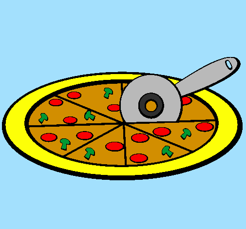 Desenho Pizza pintado por taynara