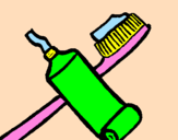 Desenho Escova de dentes pintado por ines