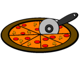 Desenho Pizza pintado por Carolina