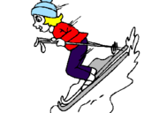 Desenho Esquiadora pintado por sophia 
