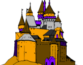 Desenho Castelo medieval pintado por margo