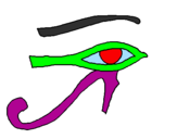Desenho Olho de hórus pintado por laisa